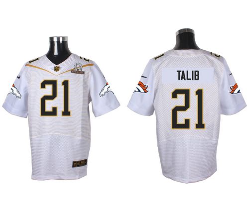 Nike Broncos #21 Aqib Talib White 2016 Pro Bowl Men's Stitched NFL Elite Jersey